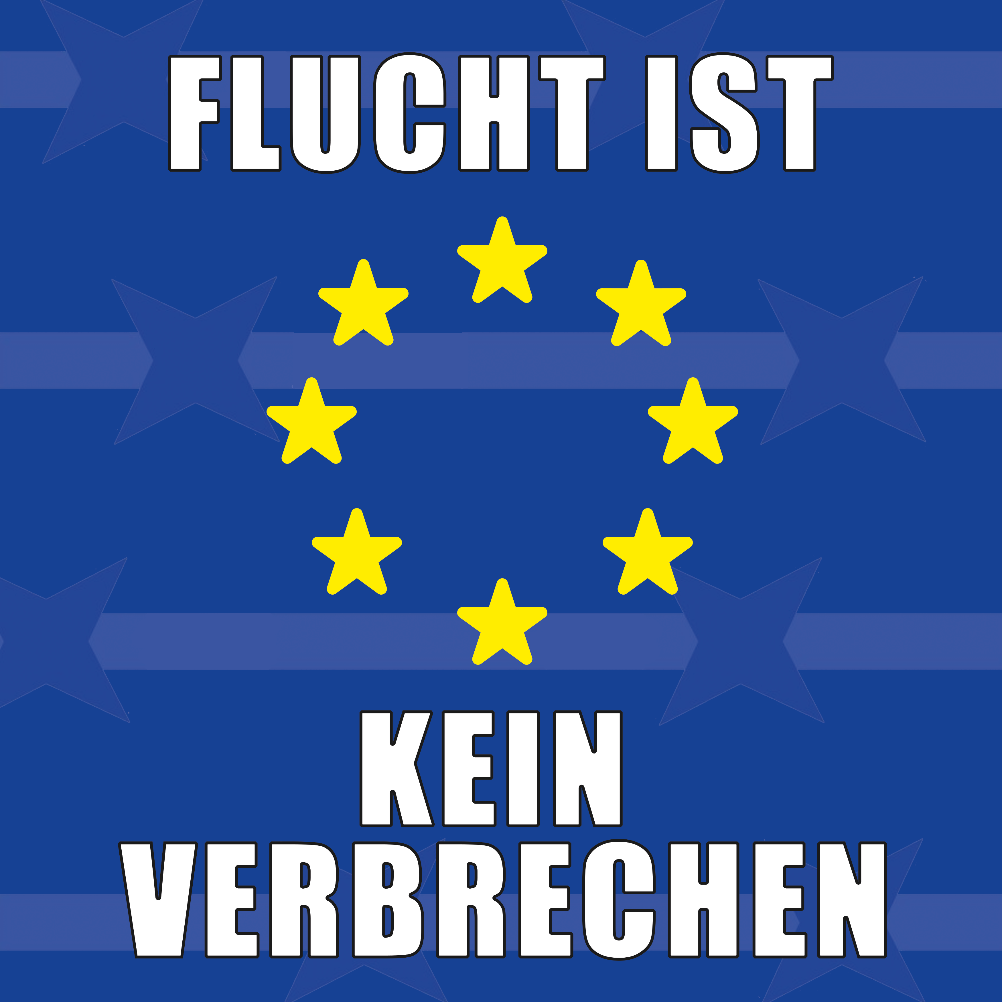 "Flucht ist kein Verbrechen" - Sticker