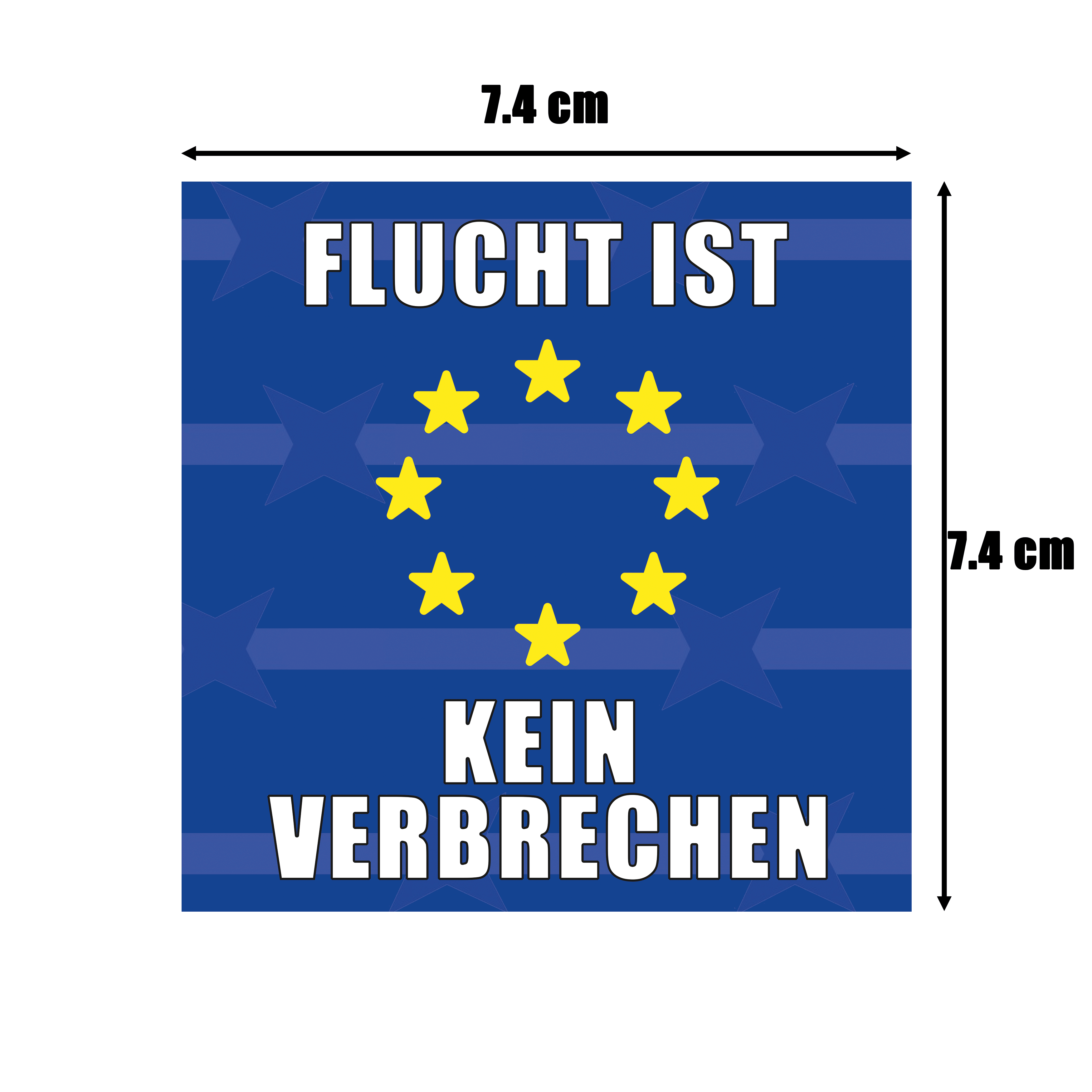 "Flucht ist kein Verbrechen" - Sticker