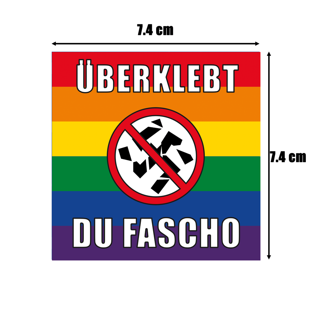"Überklebt du Fascho" - Sticker